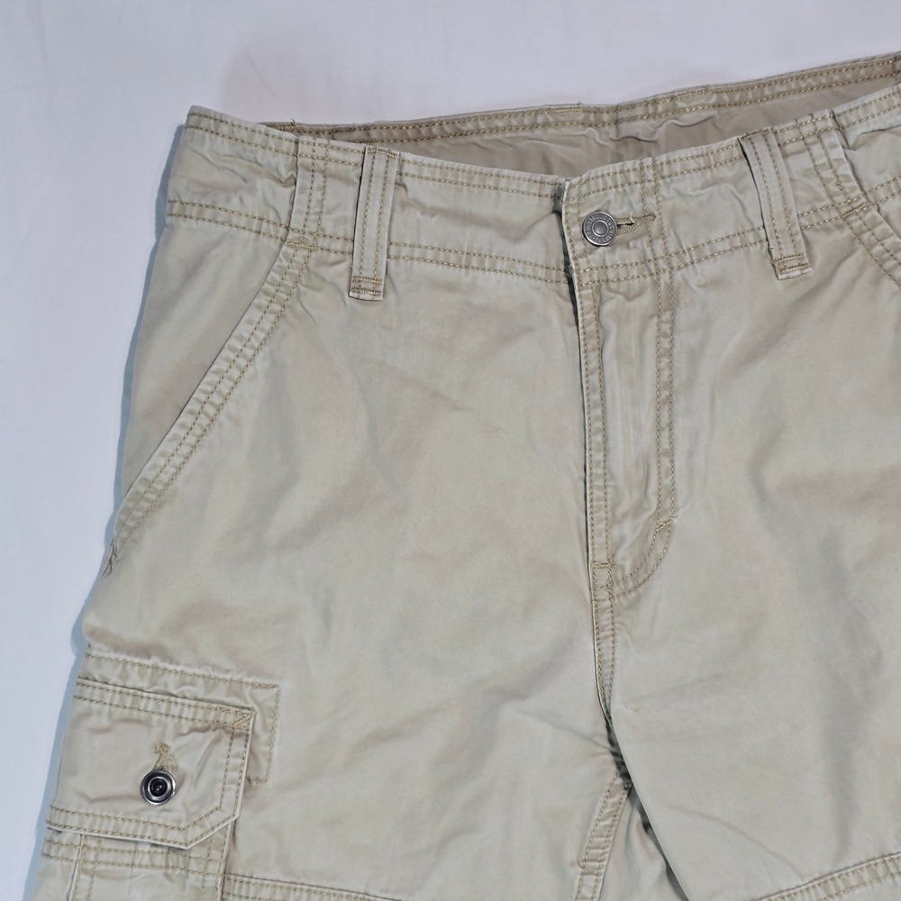 Levis Mens Cargo Shorts Khaki Tan Cotton Multi Pocket Size 31 Utility‎ Casual - Picture 3 of 16